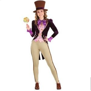 Halloween costume - women’s candy inventor / female Willy Wonka